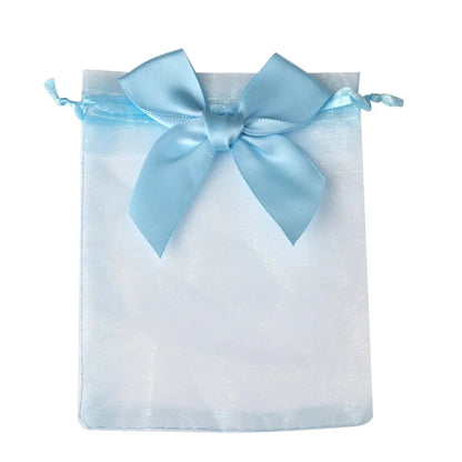 10/20/50pcs/lot New Organza Gift Bag Bowknot Christmas Party Wedding Candy Bags Exquisite Jewelry Packing Drawstring Pouch Organzabag Store Store