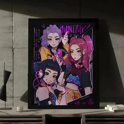 Movie KPop Demon Hunters Poster Gallery Prints Self Adhesive Home Decor Decoration Wall Decals Living Room Sticker Shop1105114049 Store