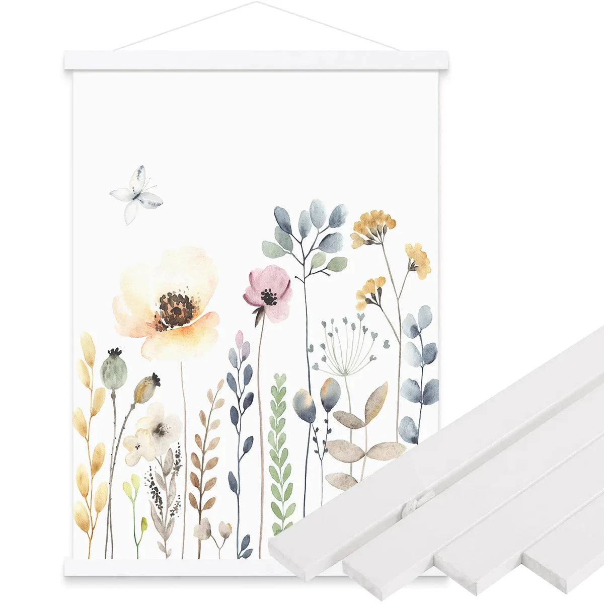 Magnetic Wooden Picture Hanger Frames Poster Photos Wall Art Canvas Prints Paintings Teak Pine Wood Living Room Home Decoration Surelife Wallpaper Store Store