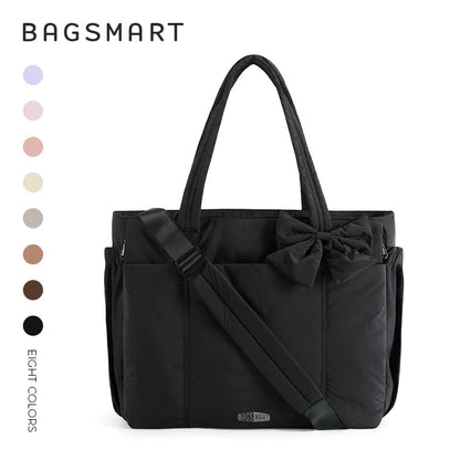 BAGSMART Large Capacity Tote Bag for Women Versatile Commuting Handbag Messenger Multiple Pockets Shoulder Sport Bag BAGSMART Official Store