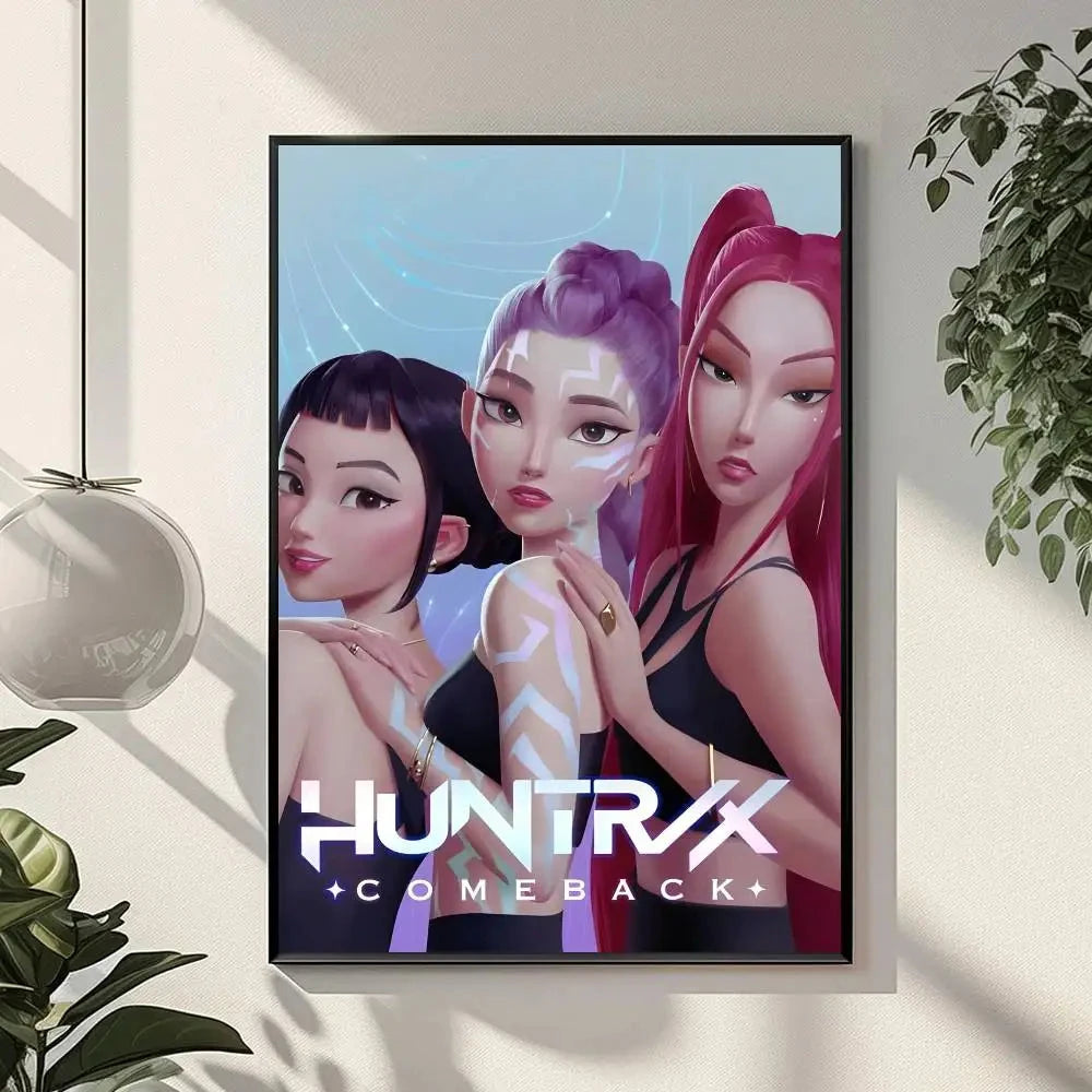 K-KPop D-Demon H-Hunters Sajaboy Poster Art With Prints Home bedroom living room decoration gift Shop1105148117 Store