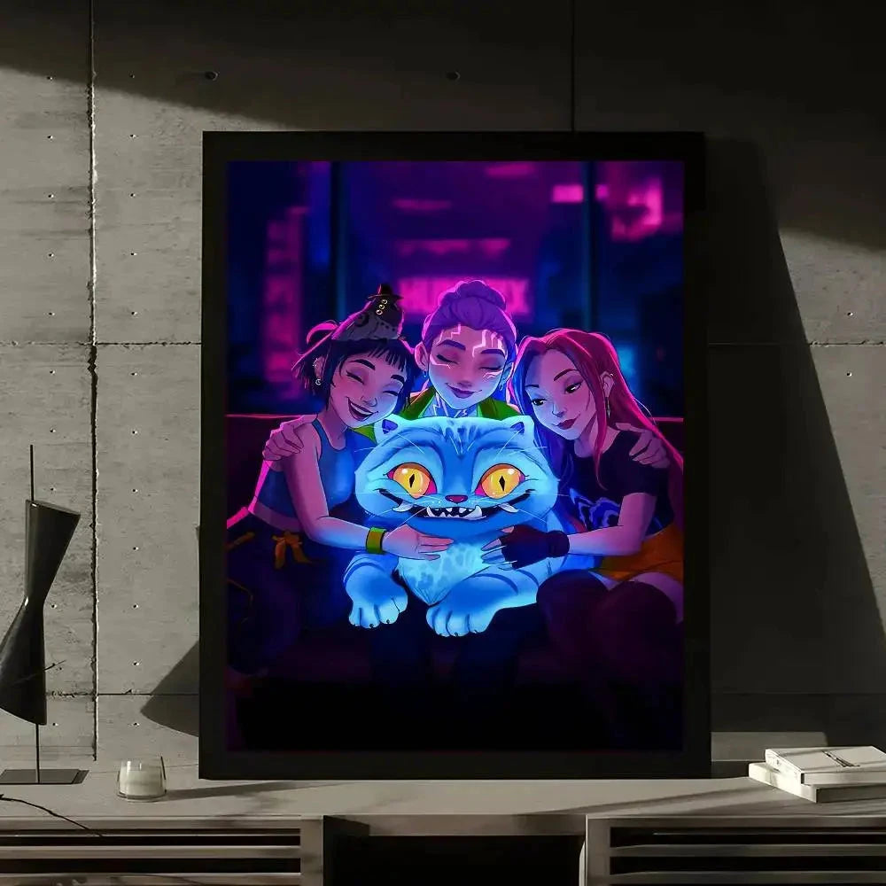 Movie KPop Demon Hunters Poster Gallery Prints Self Adhesive Home Decor Decoration Wall Decals Living Room Sticker Shop1105114049 Store