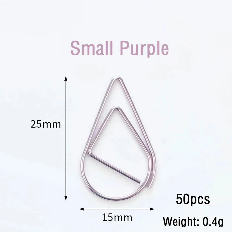 30/50pcs Paper Clip Mini Heart Gold Rose Gold Color Clip Bookmark Binder Office Accessories Paper Binder Clips Patchwork Clip Xianxin Stationery Store