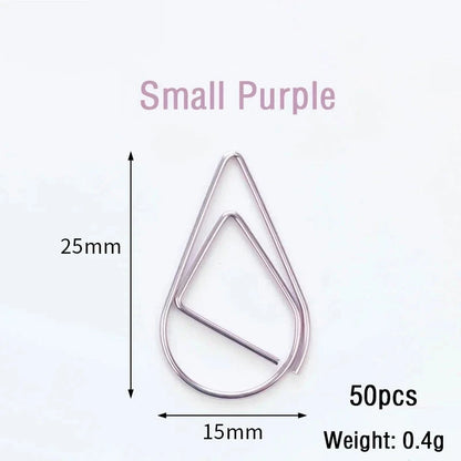 30/50pcs Paper Clip Mini Heart Gold Rose Gold Color Clip Bookmark Binder Office Accessories Paper Binder Clips Patchwork Clip Xianxin Stationery Store