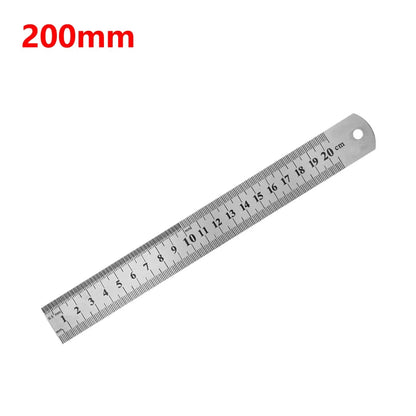 Stainless Steel Metal Straight Ruler Precision Double Sided Precision Measuring Tool Scale Metric Ruler Accessories 15-40cm 3GL02 3C Store