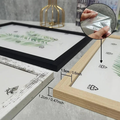 3Pcs Wooden Photo Frames For Picture Wall 10X15 15X20 20X25 A4 Pictures Frame Stand For Pictures Photo Decor Commemorative Gift Shop1103862021 Store