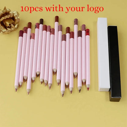 Private Label Pink Lip Liner Pencil Custom Logo Bulk 18-color Cosmetic Multi-functional Waterproof Pigment Lipstick Pen Makeup Onmay Store