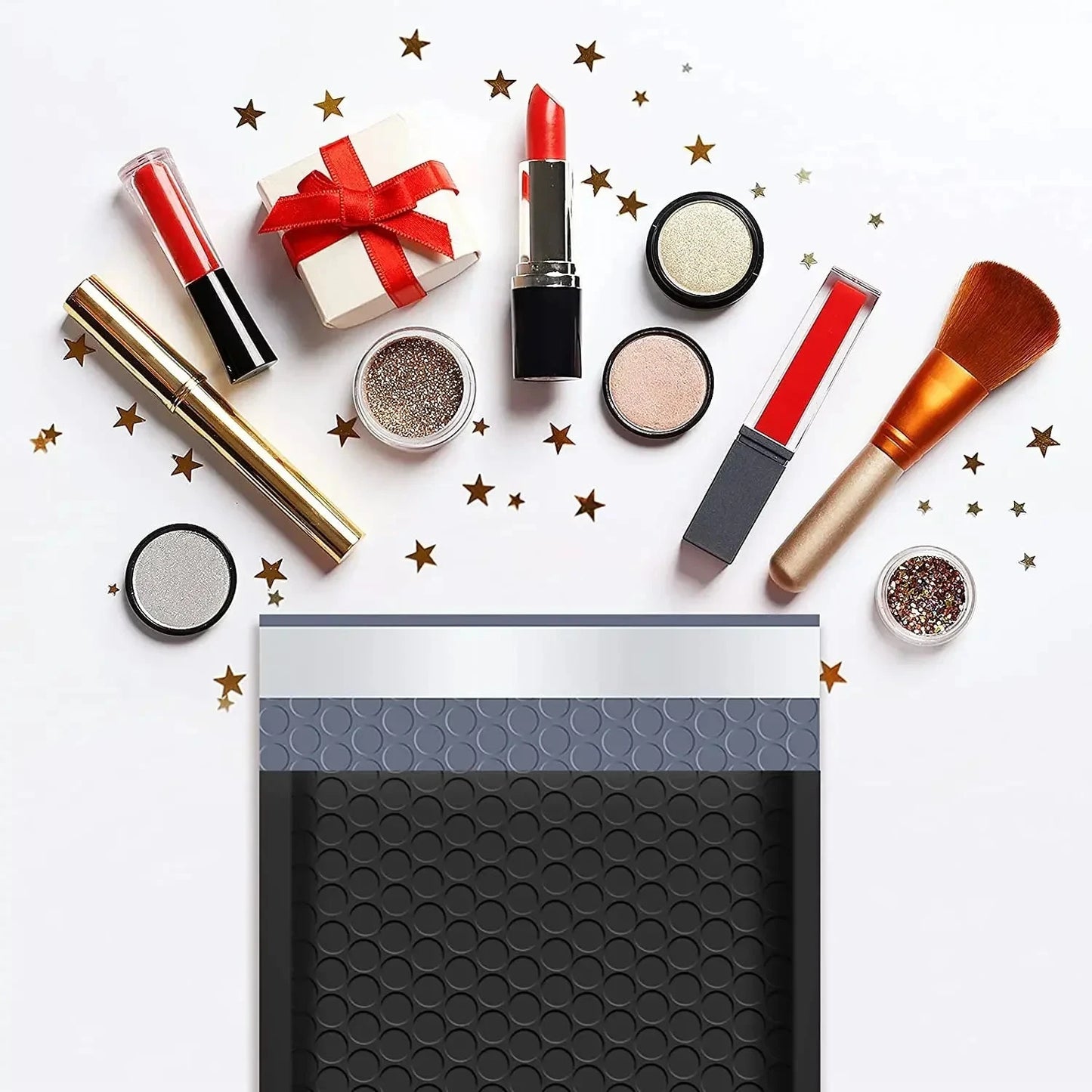 100Pcs Shipping Bags for Packaging Black Bubble Envelope Small Business Supplies Packing Bag Mailer Delivery Package JF Office Supplies Store