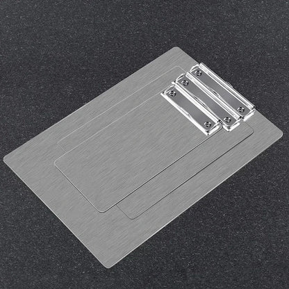 Clip Board Stainless Steel Writing Pad Folder Paper Office Supplies Organizer Clipboard Storage Box Document Pad Paper Holder Shop1103467202 Store