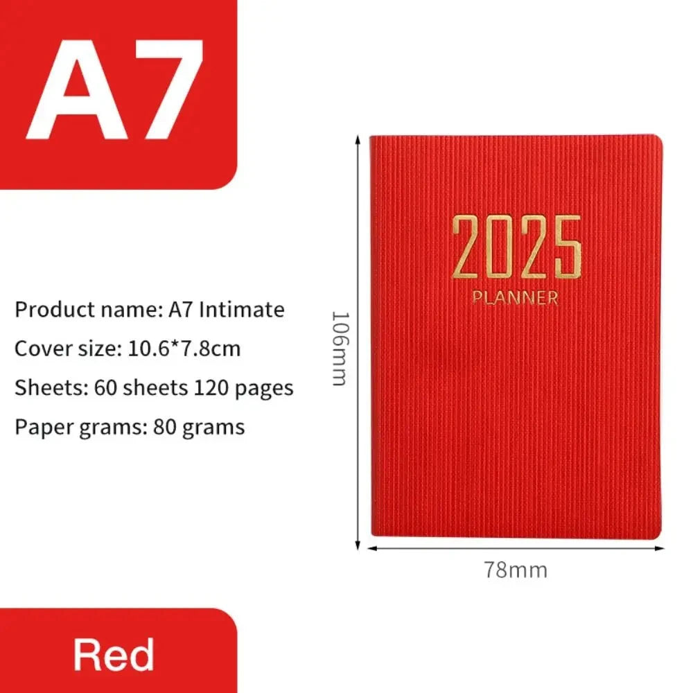 Minimalist A5 2025 Agenda Book with Calendar To Do List A5 Notebook Spanish Morandi Color 2025 Planner Notebook School Office Gadget Store