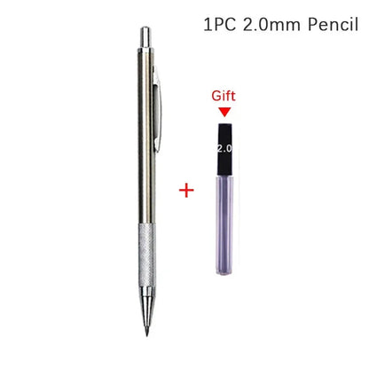 0.3 0.5 0.7 0.9 1.3 2.0mm Mechanical Pencil Set Full Metal Art Drawing Painting Automatic Pencil with Leads Office School Supply MROOFUL Official Store