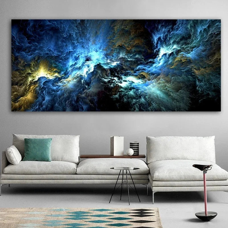 Grey Yellow Cloud Abstract Art Oil Painting Posters And Prints on Canvas Modern Art Independe Wall Picture For Living Room Decor HALFLEMART Posters Prints Painting Store