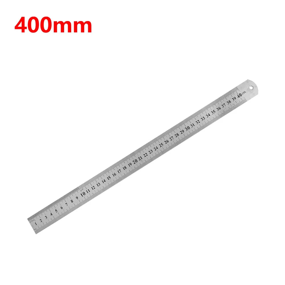 Stainless Steel Metal Straight Ruler Precision Double Sided Precision Measuring Tool Scale Metric Ruler Accessories 15-40cm 3GL02 3C Store