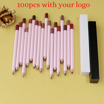 Private Label Pink Lip Liner Pencil Custom Logo Bulk 18-color Cosmetic Multi-functional Waterproof Pigment Lipstick Pen Makeup Onmay Store