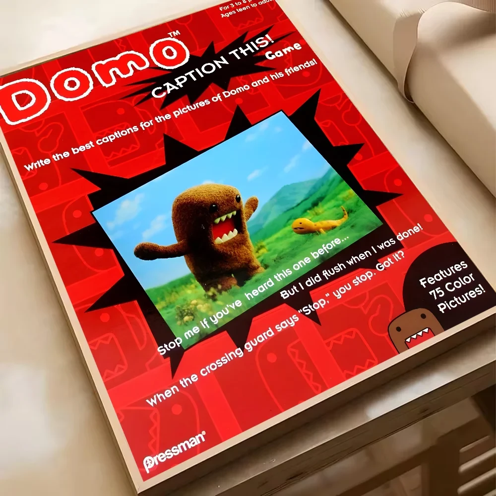 Cute Domo-Kun Classic Movie Poster HD Art Sticky Wall Waterproof Home Living Room Bedroom Bar Aesthetic Decoration YSQ Gift 02 Store