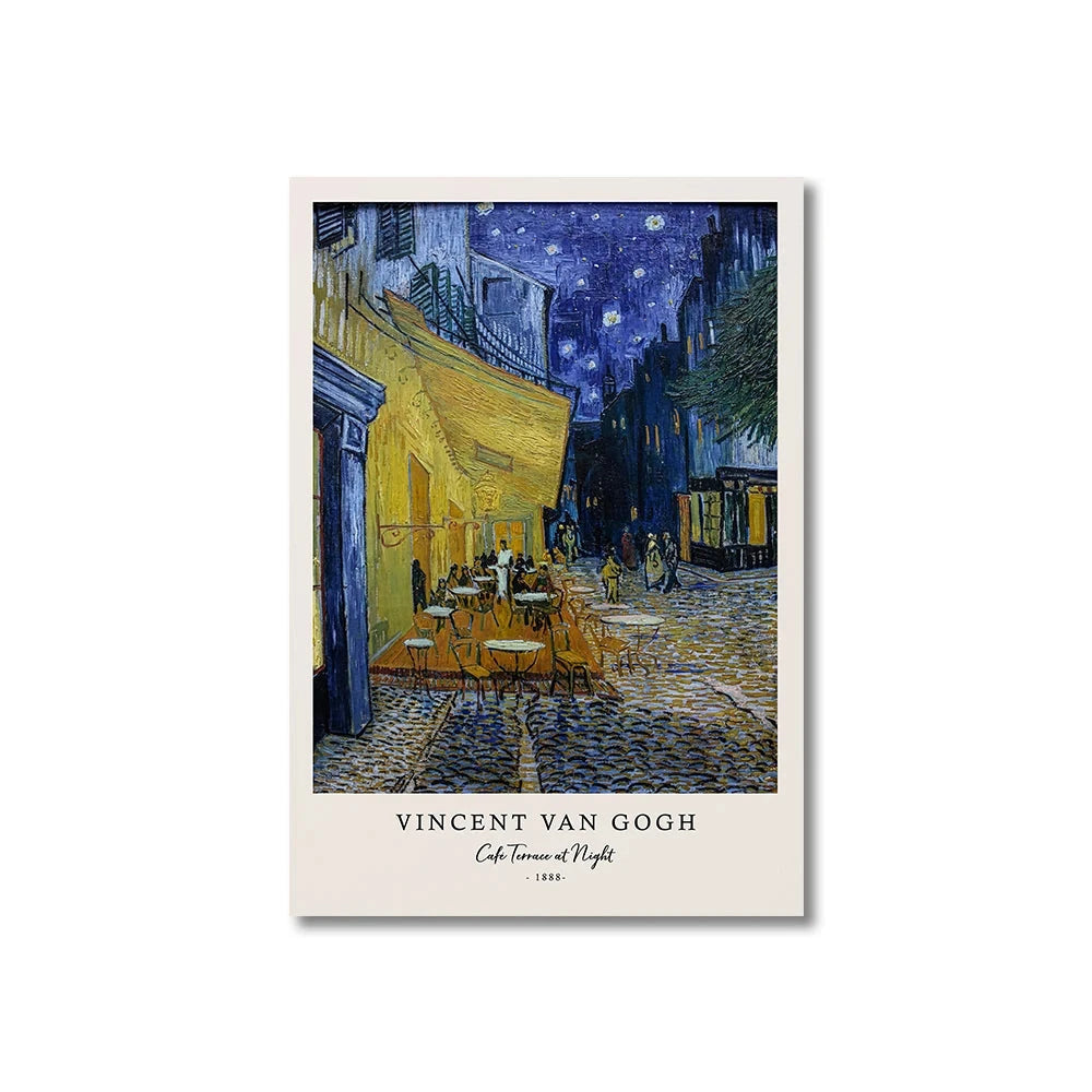 Vincent Van Gogh Writings Prints and Posters Great Work The Starry Night Canvas Painting Decorations for Living Room Wall Art ELEVEN FEEL Store