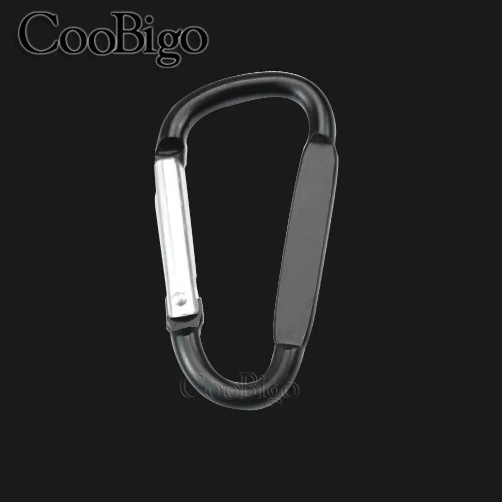 Aluminum Carabiner Key Holder Snap Hook Clip Keychain Keyring Keyfob D Ring Buckle Bottle Hanger Men Outdoor Sport Accessory 2pc CooBigo-Jewelry Store