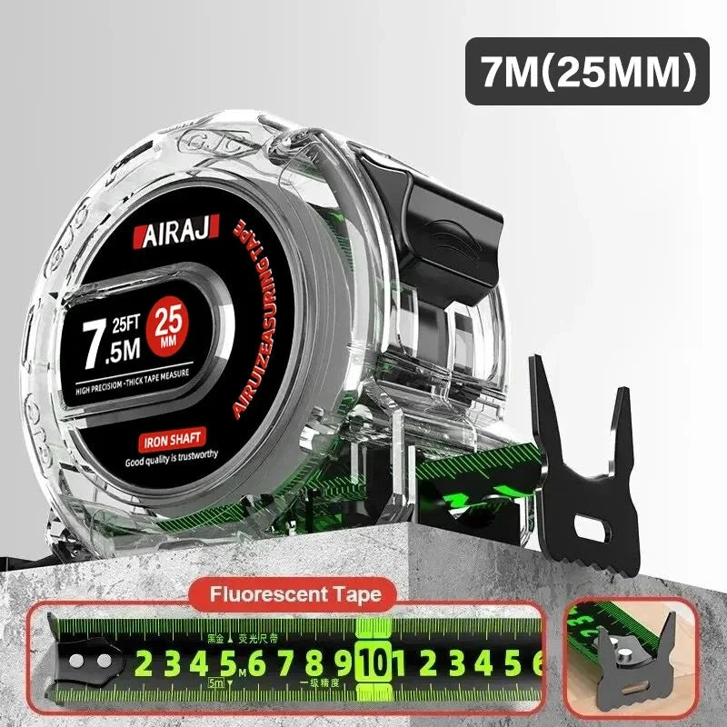AIRAJ 3-5-7 Meter Fluorescent Tape Measure Precision Thickened  Scale Waterproof And Wear-Resistant Multipurpose Measuring Tool AIRAJ Tool Supply Store Store