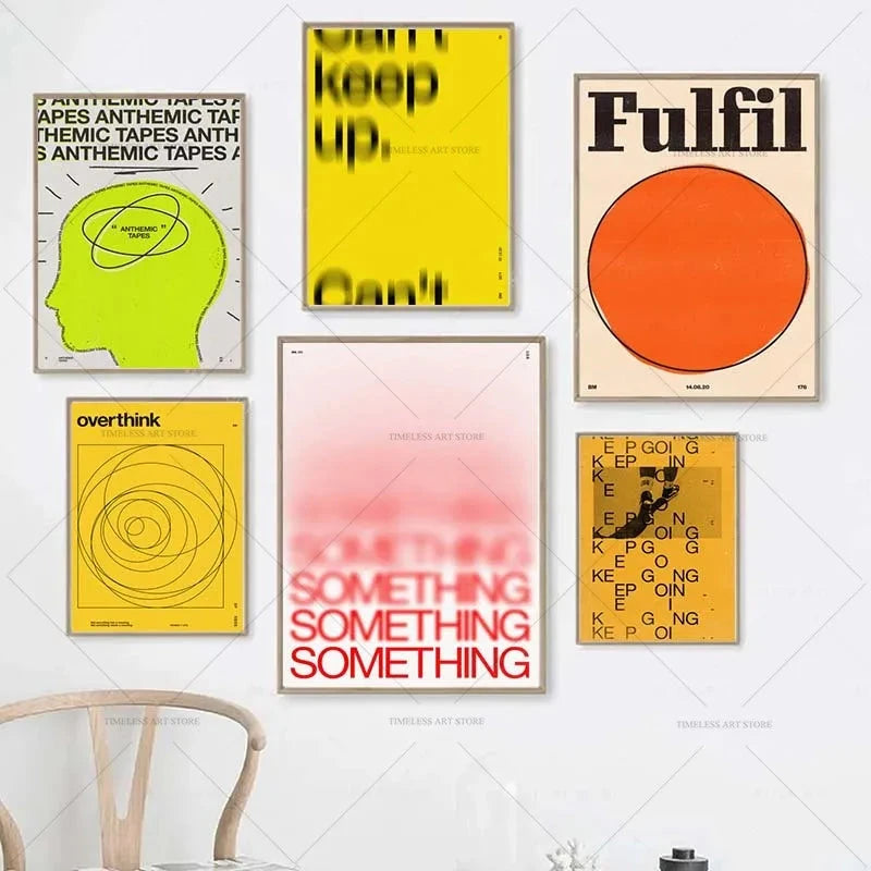 Modern Quotes Posters Retro Inspirational Words Canvas Print Calligraphy Wall Art Canvas Painting for Living Room Home Decor Timeless Art Store