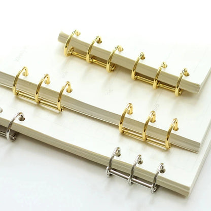 3 Rings Loose Leaf Binder Clips DIY Metal Album Scrapbook Photo Album Clips Binder Rings Desk Calendar Circle Office Supplies Hotluck Stationery Store