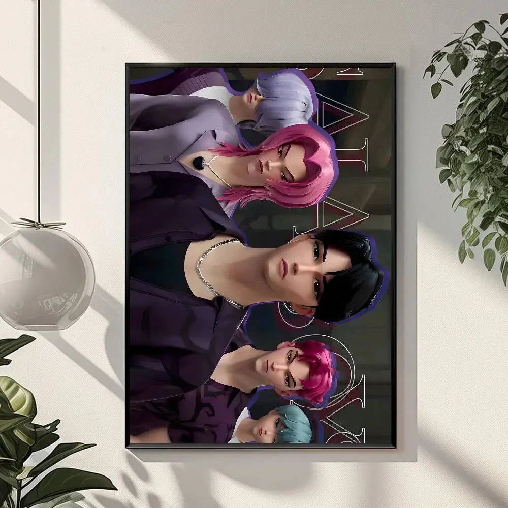 K-KPop D-Demon H-Hunters Sajaboy Poster Art With Prints Home bedroom living room decoration gift Shop1105148117 Store