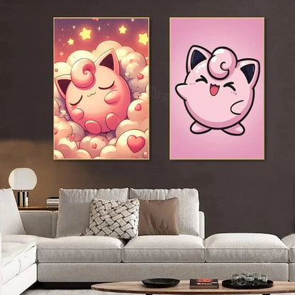 1pc Anime J-Jigglypuff Poster Poster Art Print Bar Living Room Furniture Decor Shop1103660302 Store