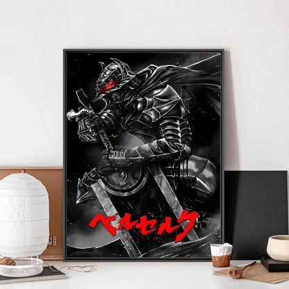 B-Berserk Japanese Anime Poster No Framed Poster Kraft Club Bar Paper Vintage Poster Wall Art Painting Bedroom Study Stickers LK034 Store
