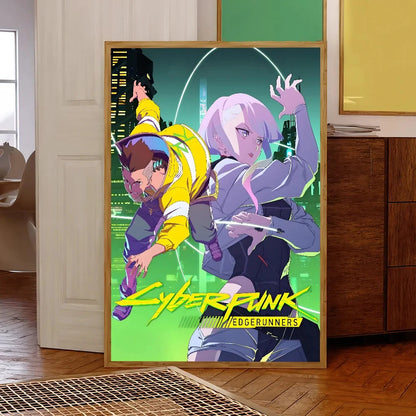 Anime C-Cyberpunk E-Edgerunners Poster Self Adhesive Painting Living Room Office Decoration Bedroom Home Wall Sticker Prints Shop1104823198 Store