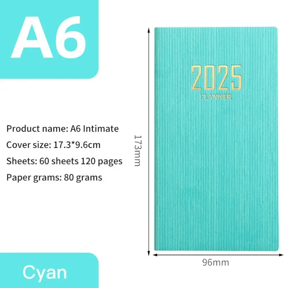 Minimalist A5 2025 Agenda Book with Calendar To Do List A5 Notebook Spanish Morandi Color 2025 Planner Notebook School Office Gadget Store