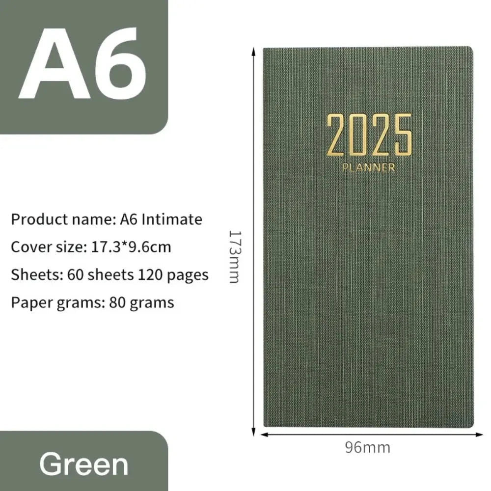 Minimalist A5 2025 Agenda Book with Calendar To Do List A5 Notebook Spanish Morandi Color 2025 Planner Notebook School Office Gadget Store