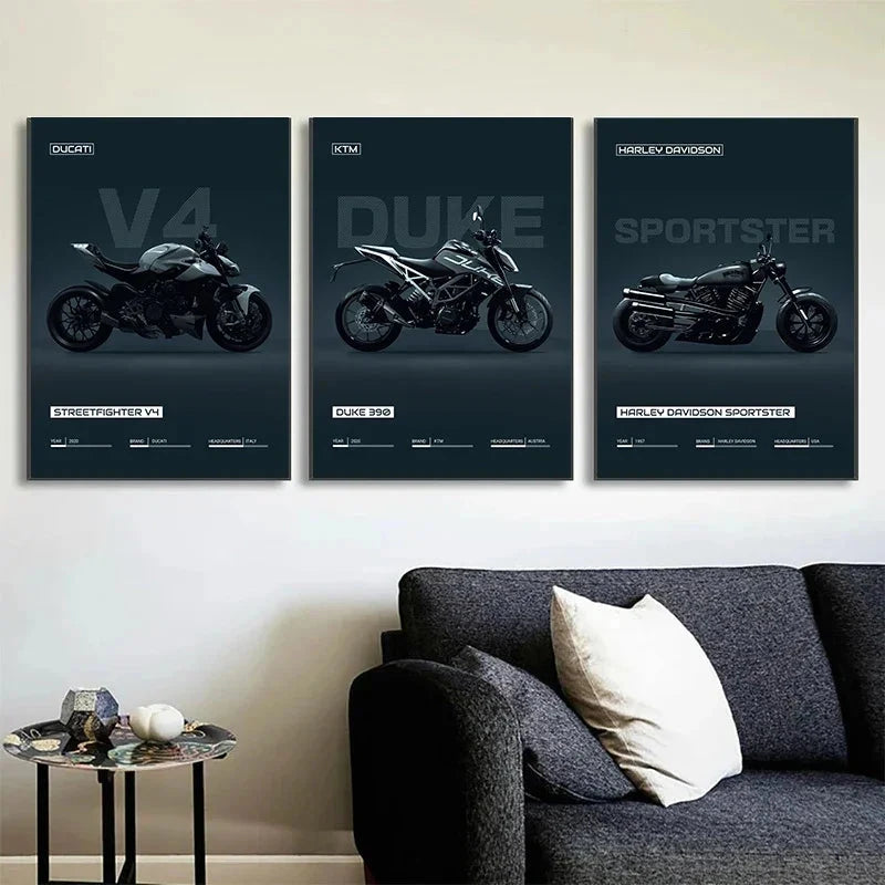 Motorcycle Bike S1000RR/Ducati Streetfighter V4,YZR M1 Art Poster Canvas Painting Wall Prints Picture for Living Room Home Decor High Quality Product And Service Store