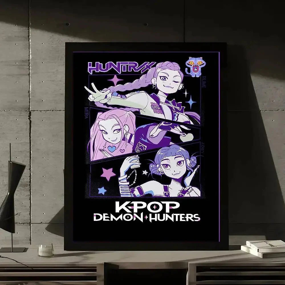 Movie KPop Demon Hunters Poster Gallery Prints Self Adhesive Home Decor Decoration Wall Decals Living Room Sticker Shop1105114049 Store