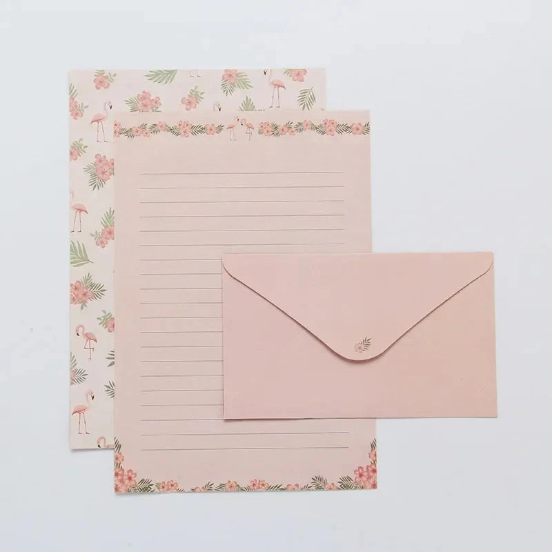 9pcs Cute Envelopes Set Kawaii Letter Pads DIY Postcard Wedding Invitation Card Paper Cover Korean Stationery Office Supplies Sun4rising Stationery Store