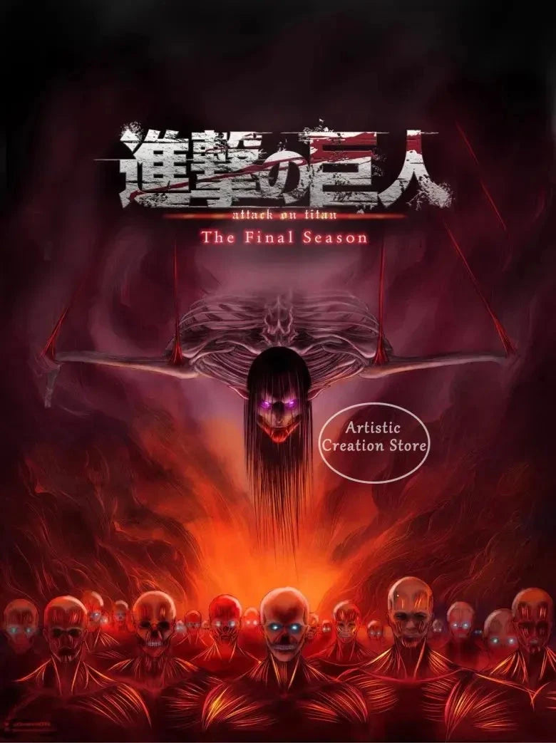 Attack on Titan  Canvas Art Poster  Anime Wall Decor for Bedroom Game Room Shop1104113394 Store