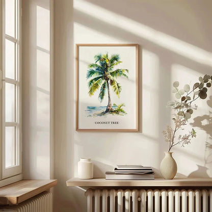 1pc Green Botanical Leaves Interior Art Print Houseplants Nature Indoors Canvas Wall Home Decor Calming Poster Foliage and Plant YOUR COZY HOME Store