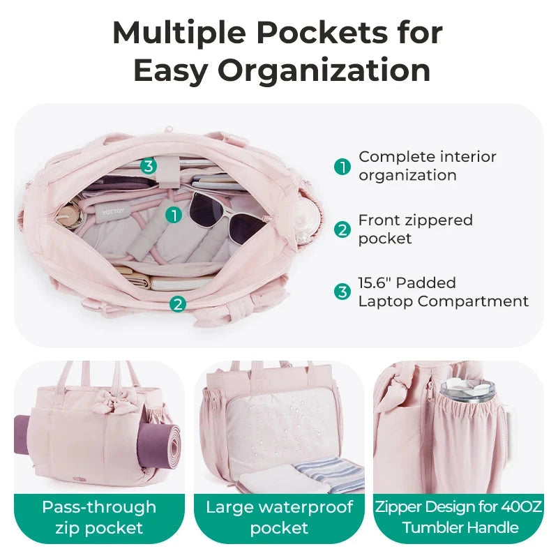 BAGSMART Large Capacity Tote Bag for Women Versatile Commuting Handbag Messenger Multiple Pockets Shoulder Sport Bag BAGSMART Official Store