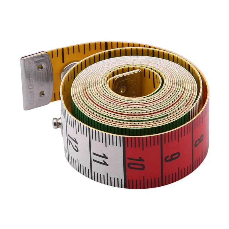 Tape Measure 150cm/60in Double-sided Sewing Ruler with a Snap Button Tailor Measuring Tools Soft Band Tape Body Measuring Ruler HUILEY Official Store