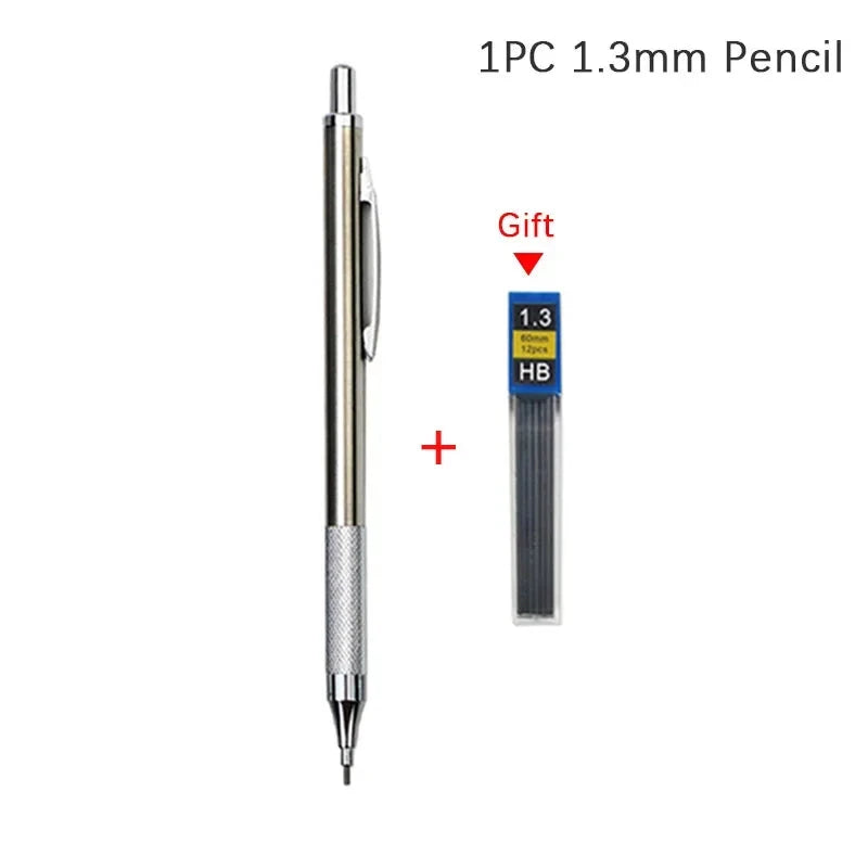 0.3 0.5 0.7 0.9 1.3 2.0mm Mechanical Pencil Set Full Metal Art Drawing Painting Automatic Pencil with Leads Office School Supply MROOFUL Official Store