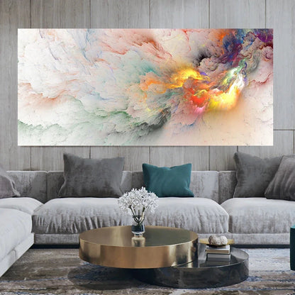 Grey Yellow Cloud Abstract Art Oil Painting Posters And Prints on Canvas Modern Art Independe Wall Picture For Living Room Decor HALFLEMART Posters Prints Painting Store