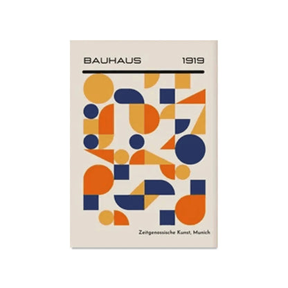 Mid Century Modern Bauhaus Abstract Geometric Posters Wall Art Canvas Painting Prints Pictures Gallery Living Room Interior Home YOUR COZY HOME Store
