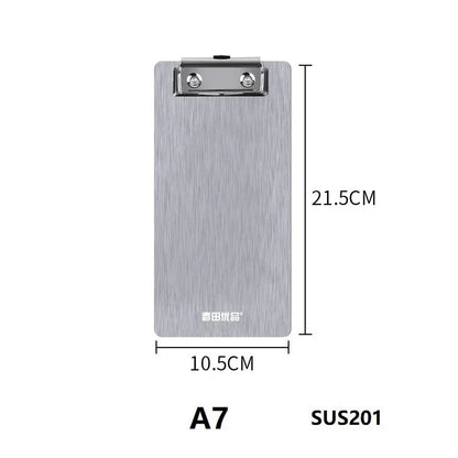 Clip Board Stainless Steel Writing Pad Folder Paper Office Supplies Organizer Clipboard Storage Box Document Pad Paper Holder Shop1103467202 Store