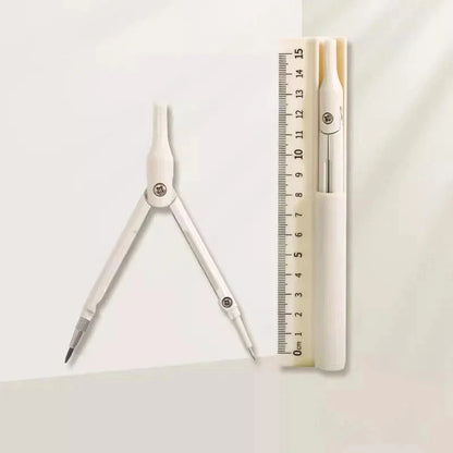 3 in 1 Compass Ruler with Pencil Multifunctional Drawing Compass Math Geometry Tools Korean Stationery Kawaii Drafting Supplies Sun4rising Stationery Store