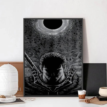 B-Berserk Japanese Anime Poster No Framed Poster Kraft Club Bar Paper Vintage Poster Wall Art Painting Bedroom Study Stickers LK034 Store