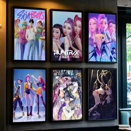K-KPop D-Demon H-Hunters Sajaboy Poster Art With Prints Home bedroom living room decoration gift Shop1105148117 Store