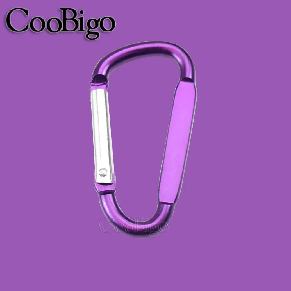 Aluminum Carabiner Key Holder Snap Hook Clip Keychain Keyring Keyfob D Ring Buckle Bottle Hanger Men Outdoor Sport Accessory 2pc CooBigo-Jewelry Store