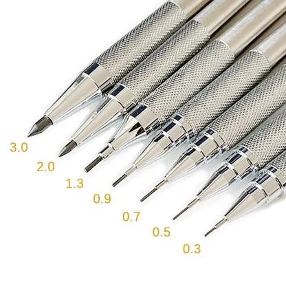 0.3 0.5 0.7 0.9 1.3 2.0mm Mechanical Pencil Set Full Metal Art Drawing Painting Automatic Pencil with Leads Office School Supply MROOFUL Official Store