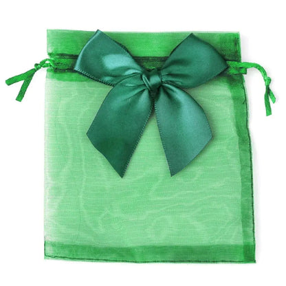 10/20/50pcs/lot New Organza Gift Bag Bowknot Christmas Party Wedding Candy Bags Exquisite Jewelry Packing Drawstring Pouch Organzabag Store Store