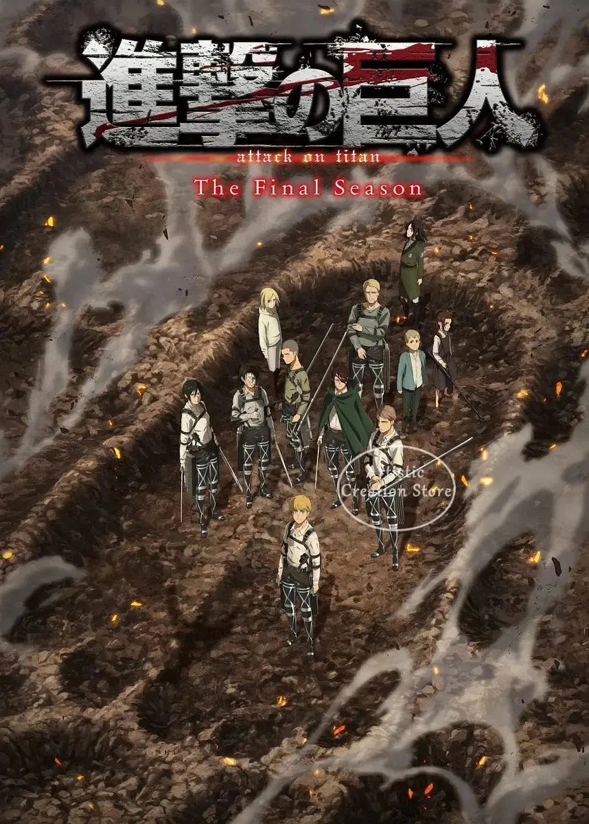 Attack on Titan  Canvas Art Poster  Anime Wall Decor for Bedroom Game Room Shop1104113394 Store