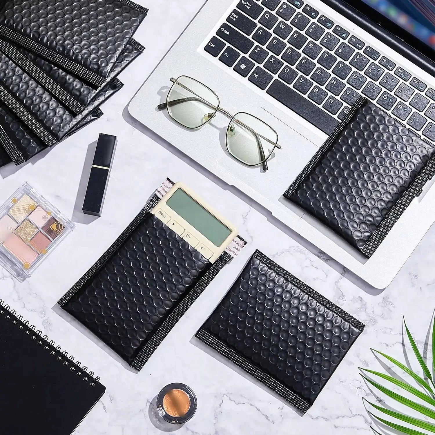 50pcs Packing Bag Black Small Business Supplies Shipping Bags for Packaging Bubble Mailer Delivery Package Envelope Mailing Educational Books Store