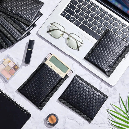 50pcs Packing Bag Black Small Business Supplies Shipping Bags for Packaging Bubble Mailer Delivery Package Envelope Mailing Educational Books Store